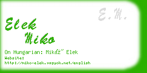 elek miko business card